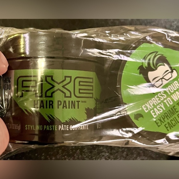 Axe Hair Styling Paint Green Brand New Set of 6 Temporary Color Paste Gel Styler - Picture 4 of 6